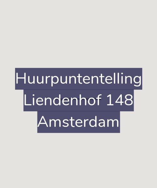 Foto gevel Huurpuntentelling voor Liendenhof 148, Amsterdam