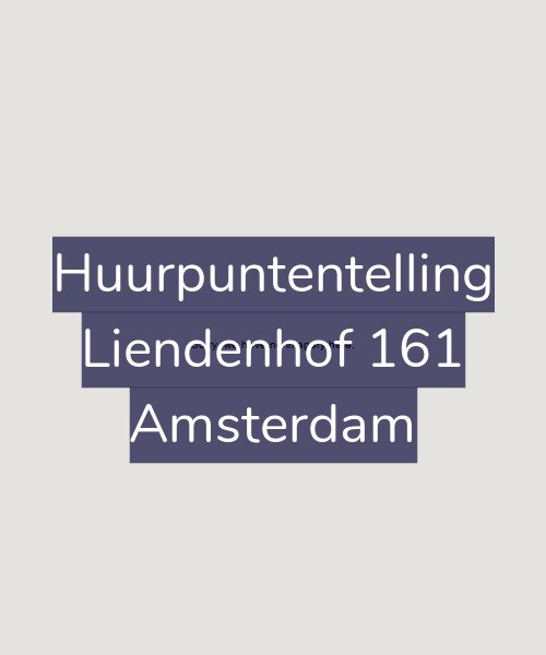 Foto gevel Huurpuntentelling voor Liendenhof 161, Amsterdam
