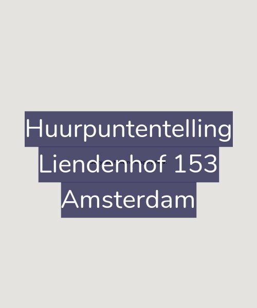 Foto gevel Huurpuntentelling voor Liendenhof 153, Amsterdam