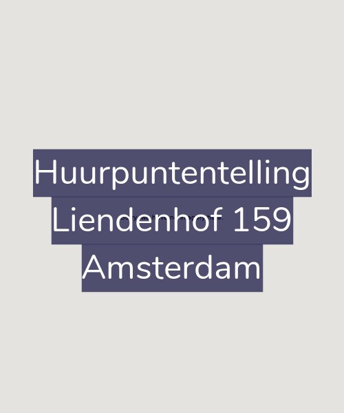 Foto gevel Huurpuntentelling voor Liendenhof 159, Amsterdam