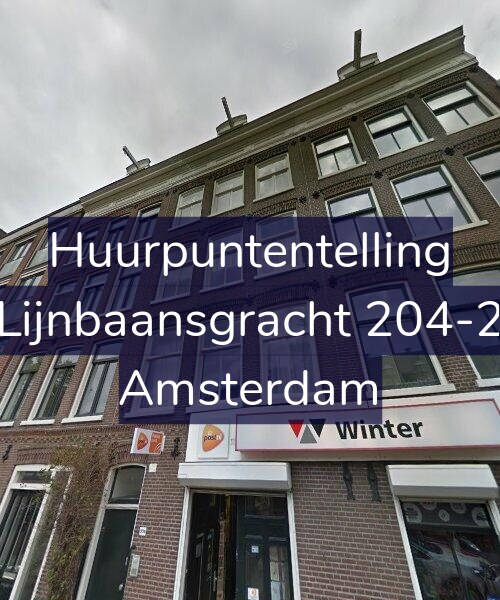 Foto gevel Huurpuntentelling voor Lijnbaansgracht 204-2, Amsterdam
