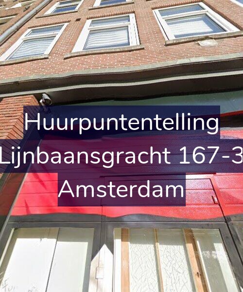 Foto gevel Huurpuntentelling voor Lijnbaansgracht 167-3, Amsterdam