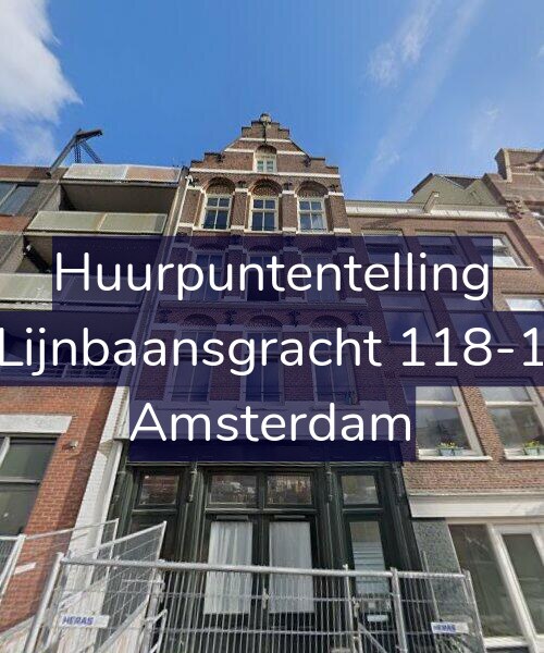 Foto gevel Huurpuntentelling voor Lijnbaansgracht 118-1, Amsterdam