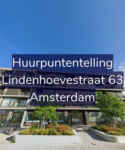 Foto gevel Huurpuntentelling voor Lindenhoevestraat 63, Amsterdam
