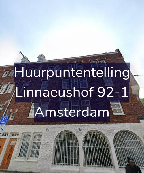 Foto gevel Huurpuntentelling voor Linnaeushof 92-1, Amsterdam