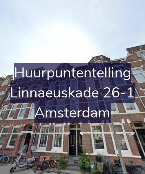 Foto gevel Huurpuntentelling voor Linnaeuskade 26-1, Amsterdam