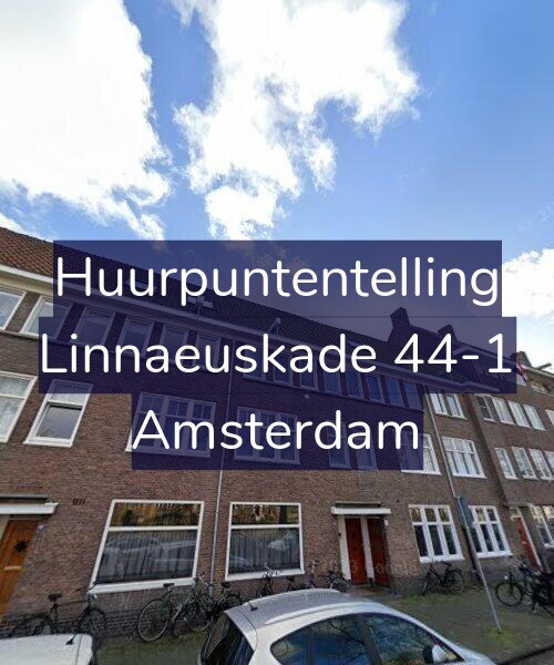 Foto gevel Huurpuntentelling voor Linnaeuskade 44-1, Amsterdam