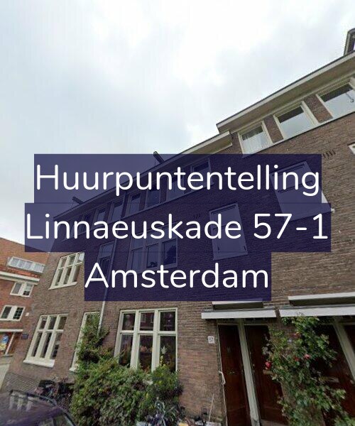Foto gevel Huurpuntentelling voor Linnaeuskade 57-1, Amsterdam