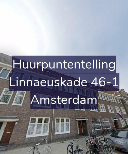 Foto gevel Huurpuntentelling voor Linnaeuskade 46-1, Amsterdam