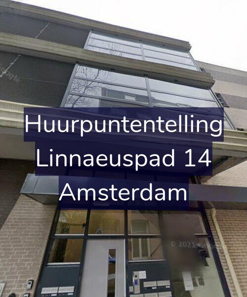 Foto gevel Huurpuntentelling voor Linnaeuspad 14, Amsterdam