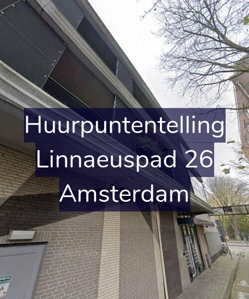 Foto gevel Huurpuntentelling voor Linnaeuspad 26, Amsterdam