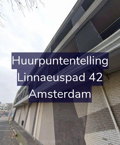 Foto gevel Huurpuntentelling voor Linnaeuspad 42, Amsterdam