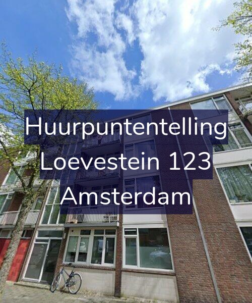 Foto gevel Huurpuntentelling voor Loevestein 123, Amsterdam