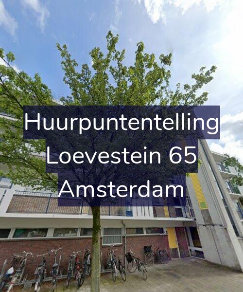 Foto gevel Huurpuntentelling voor Loevestein 65, Amsterdam