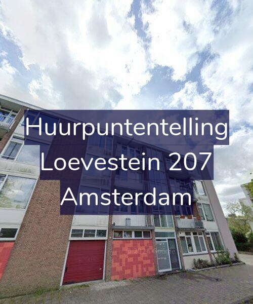 Foto gevel Huurpuntentelling voor Loevestein 207, Amsterdam