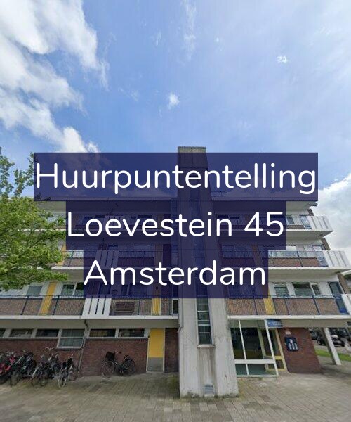 Foto gevel Huurpuntentelling voor Loevestein 45, Amsterdam