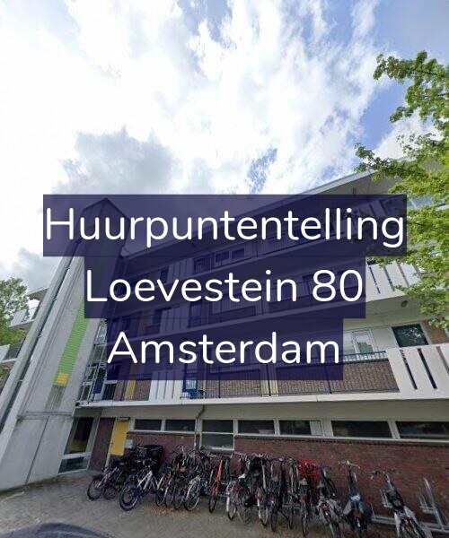 Foto gevel Huurpuntentelling voor Loevestein 80, Amsterdam