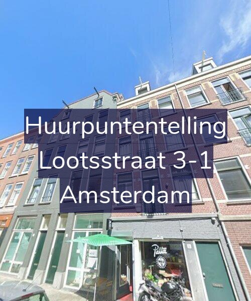 Foto gevel Huurpuntentelling voor Lootsstraat 3-1, Amsterdam