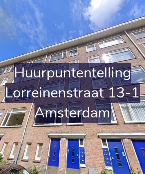 Foto gevel Huurpuntentelling voor Lorreinenstraat 13-1, Amsterdam