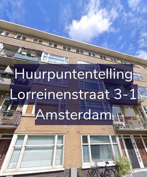Foto gevel Huurpuntentelling voor Lorreinenstraat 3-1, Amsterdam