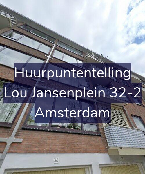 Foto gevel Huurpuntentelling voor Lou Jansenplein 32-2, Amsterdam
