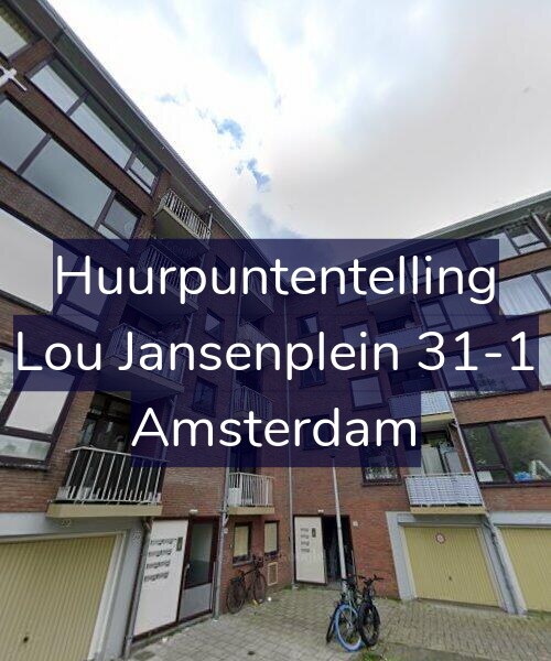Foto gevel Huurpuntentelling voor Lou Jansenplein 31-1, Amsterdam