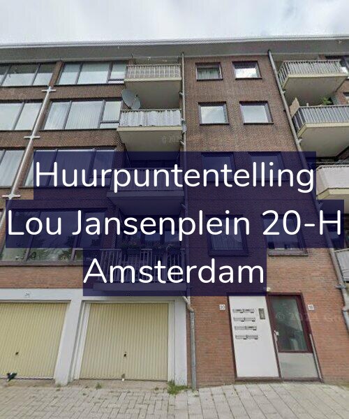 Foto gevel Huurpuntentelling voor Lou Jansenplein 20-H, Amsterdam