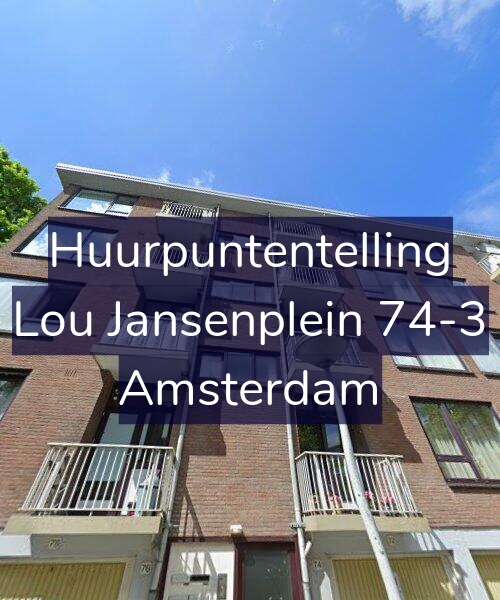 Foto gevel Huurpuntentelling voor Lou Jansenplein 74-3, Amsterdam