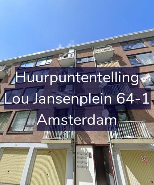 Foto gevel Huurpuntentelling voor Lou Jansenplein 64-1, Amsterdam