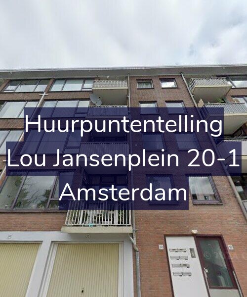 Foto gevel Huurpuntentelling voor Lou Jansenplein 20-1, Amsterdam