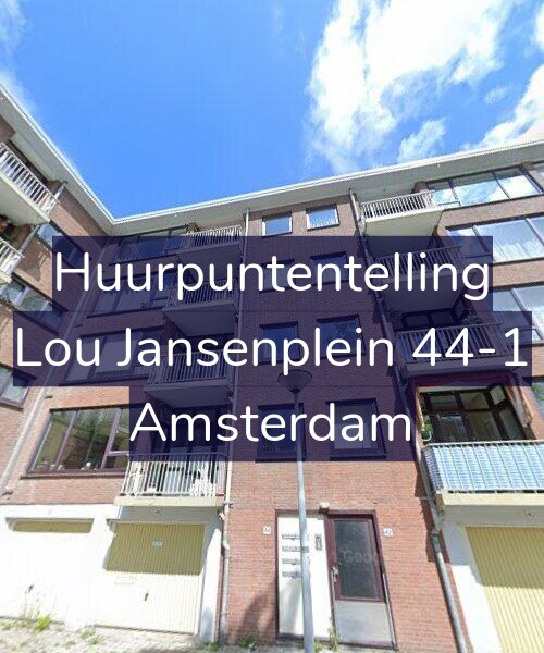 Foto gevel Huurpuntentelling voor Lou Jansenplein 44-1, Amsterdam