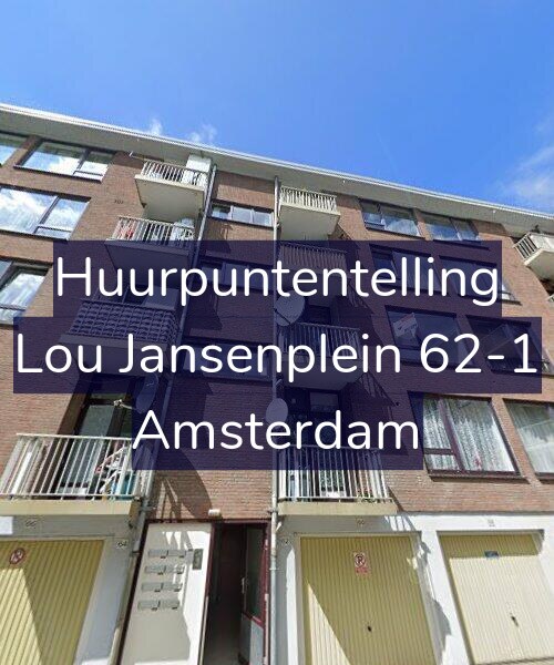 Foto gevel Huurpuntentelling voor Lou Jansenplein 62-1, Amsterdam