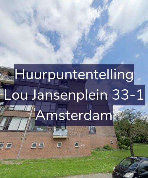 Foto gevel Huurpuntentelling voor Lou Jansenplein 33-1, Amsterdam