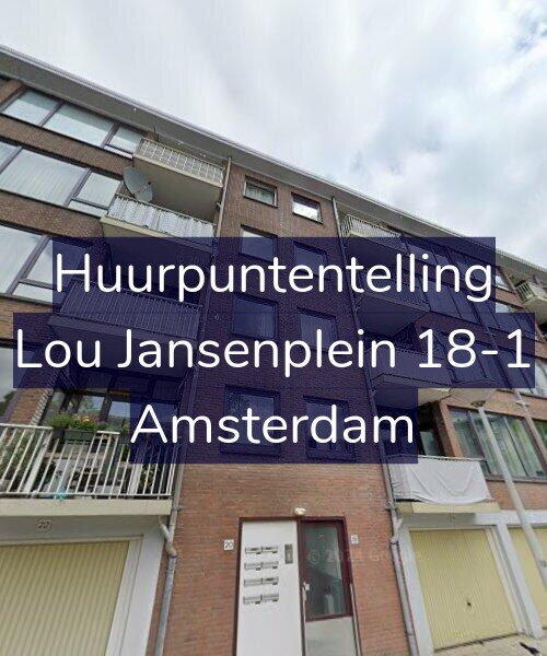 Foto gevel Huurpuntentelling voor Lou Jansenplein 18-1, Amsterdam