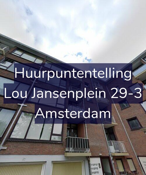 Foto gevel Huurpuntentelling voor Lou Jansenplein 29-3, Amsterdam