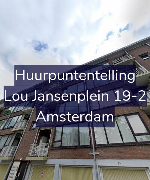 Foto gevel Huurpuntentelling voor Lou Jansenplein 19-2, Amsterdam