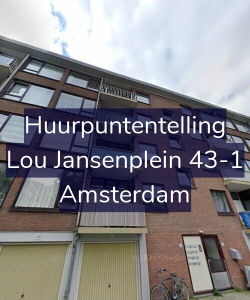 Foto gevel Huurpuntentelling voor Lou Jansenplein 43-1, Amsterdam