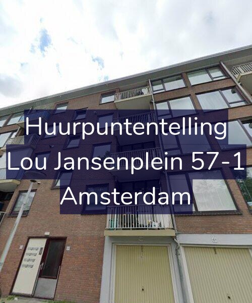 Foto gevel Huurpuntentelling voor Lou Jansenplein 57-1, Amsterdam