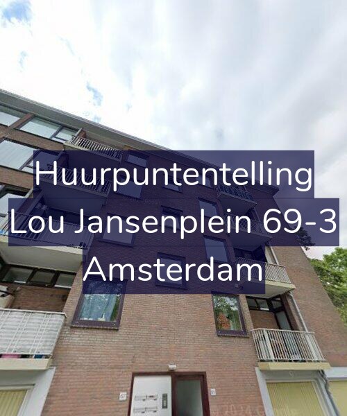 Foto gevel Huurpuntentelling voor Lou Jansenplein 69-3, Amsterdam