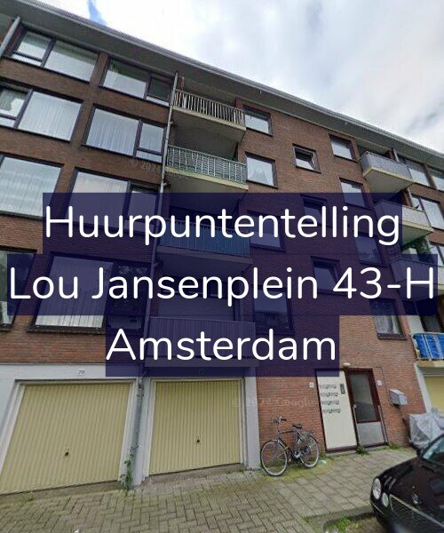 Foto gevel Huurpuntentelling voor Lou Jansenplein 43-H, Amsterdam