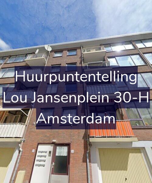 Foto gevel Huurpuntentelling voor Lou Jansenplein 30-H, Amsterdam