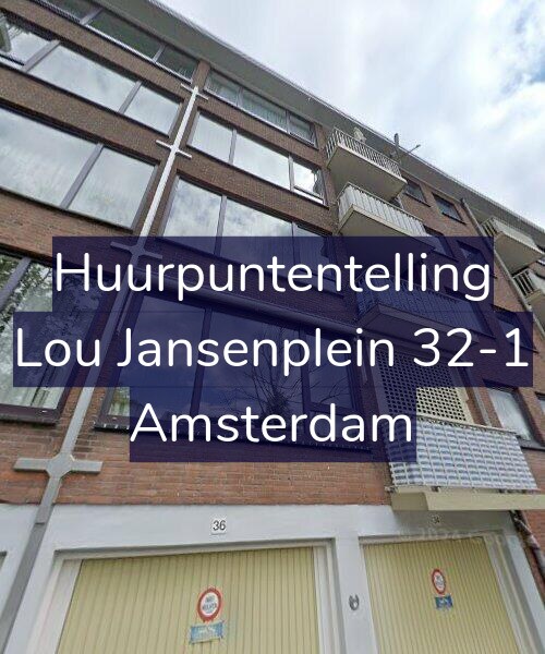 Foto gevel Huurpuntentelling voor Lou Jansenplein 32-1, Amsterdam