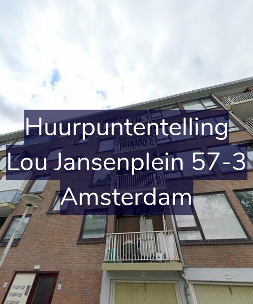Foto gevel Huurpuntentelling voor Lou Jansenplein 57-3, Amsterdam