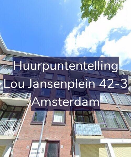 Foto gevel Huurpuntentelling voor Lou Jansenplein 42-3, Amsterdam