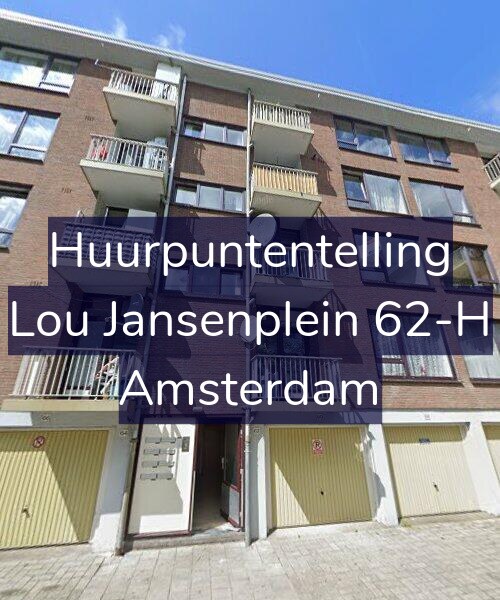 Foto gevel Huurpuntentelling voor Lou Jansenplein 62-H, Amsterdam