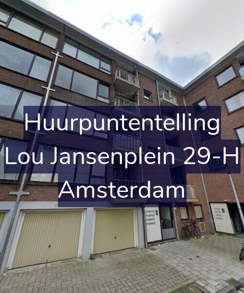 Foto gevel Huurpuntentelling voor Lou Jansenplein 29-H, Amsterdam