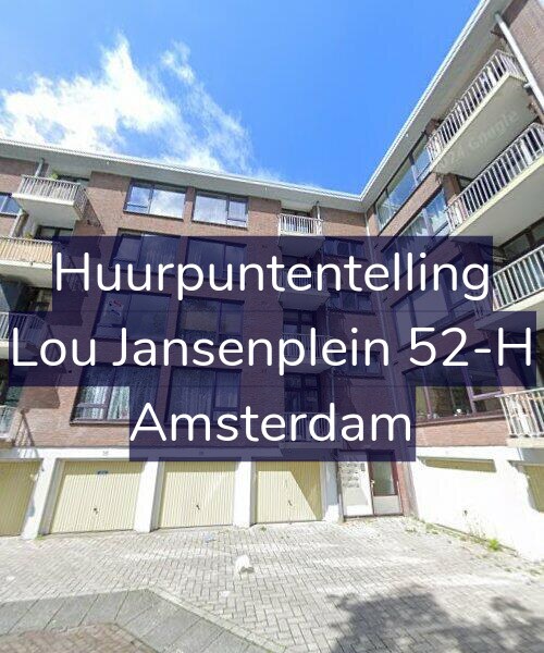 Foto gevel Huurpuntentelling voor Lou Jansenplein 52-H, Amsterdam
