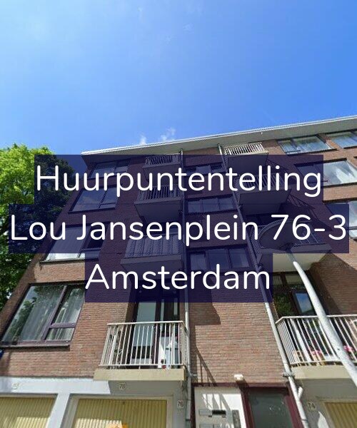 Foto gevel Huurpuntentelling voor Lou Jansenplein 76-3, Amsterdam