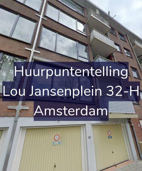 Foto gevel Huurpuntentelling voor Lou Jansenplein 32-H, Amsterdam
