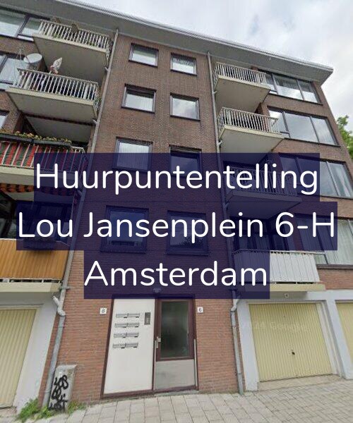 Foto gevel Huurpuntentelling voor Lou Jansenplein 6-H, Amsterdam
